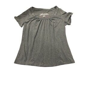 Nick & Nora Gray Short Sleeve Sleep Tee Top XXL Soft Stretch Lounge